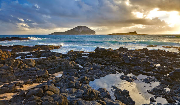 Ocean Shore Makapuu Point Rabbit Island Hawaii