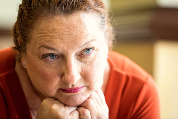 istock Concerned serious mature woman 651017478
