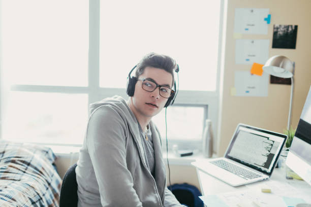 istock Listening to music and working 651030572