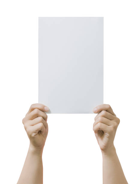 istock hand holding blank white paper card 651066884
