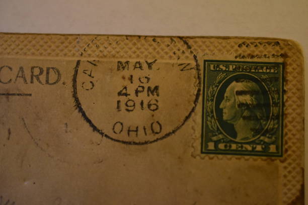 istock Cancelled Postage Stamp From the Year 1916 651066926