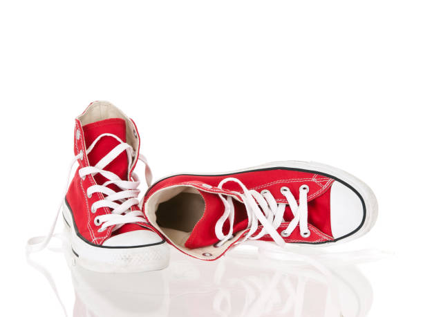 istock Vintage red shoes relaxed 651079472