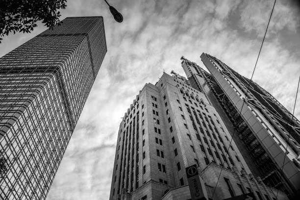 istock Office building window close up with Black & white Color 651079636