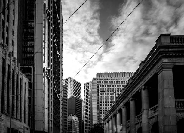 istock Office building window close up with Black & white Color 651079652