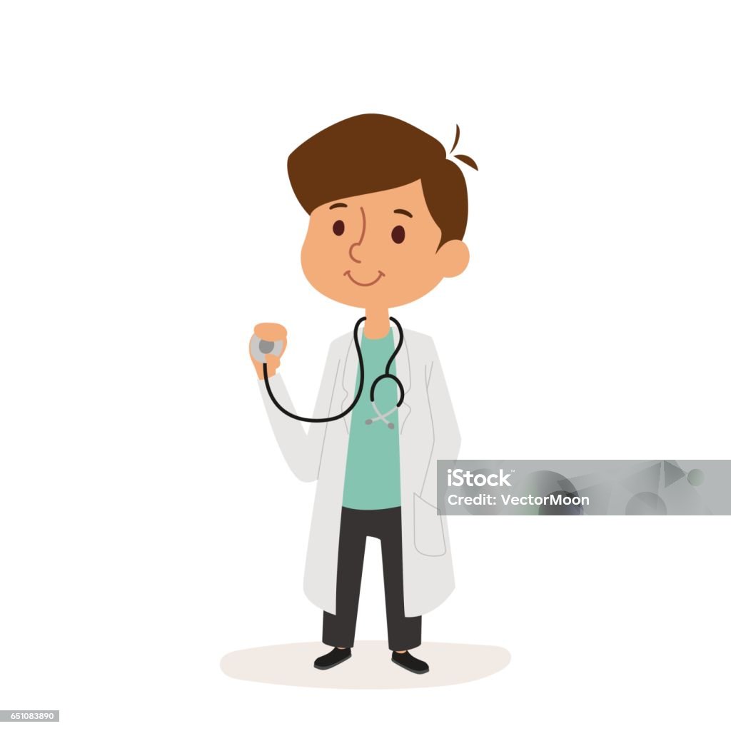 Bác Sĩ Hoạt Hình Nhân Vật Người Trên Nền Trắng Vector Nghề Nghiệp ...