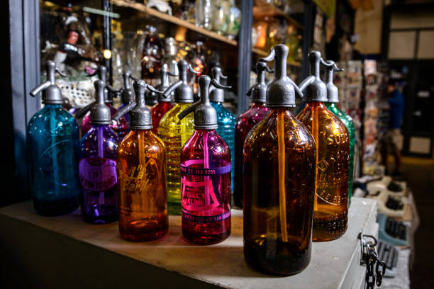 Buenos Aires, Argentina - February 05, 2017: Traditional argentinean soda bottles for sale in 