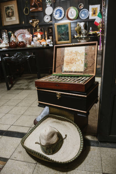 Buenos Aires, Argentina - February 05, 2017: Mexican hat and other antiques in \