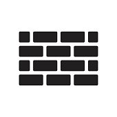 istock brick wall icon  for website design, logo 651110146