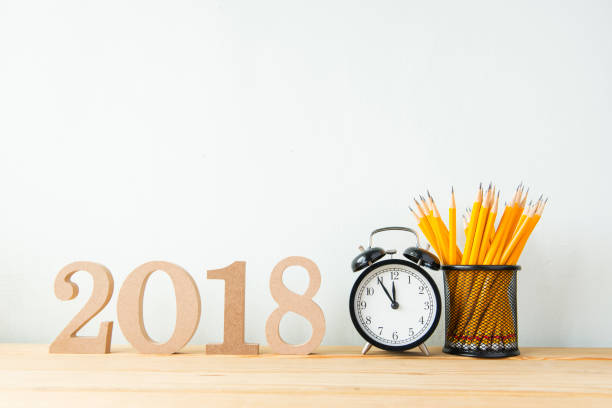 istock Happy New Year 2018 on a white background 651152552