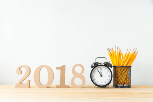 istock Happy New Year 2018 on a white background 651152626