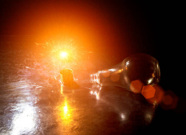 flying lighting a bulb,concept business