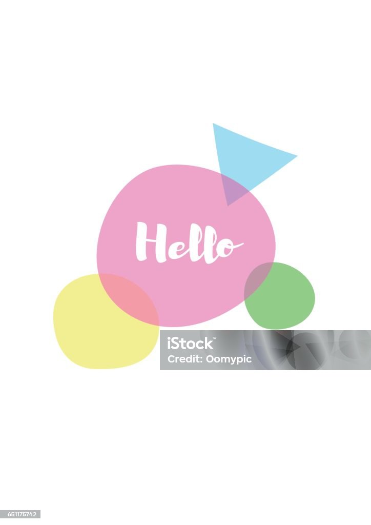 Hello Message Graphics Vector Of Hello Message Text Stock Illustration - Download Image Now ...