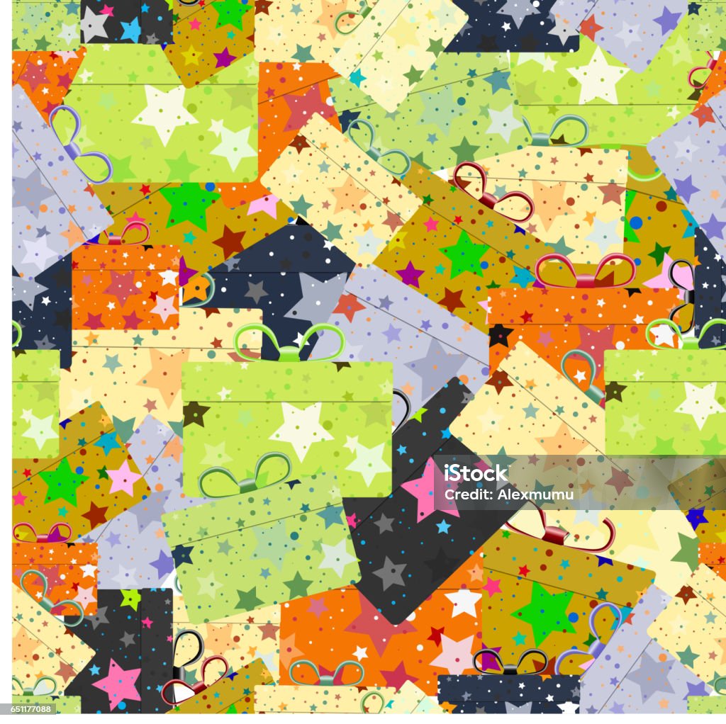 Simple Repeat Box Pattern Seamless Repeating Pattern Of Gift Boxesvector Stock Illustration ...