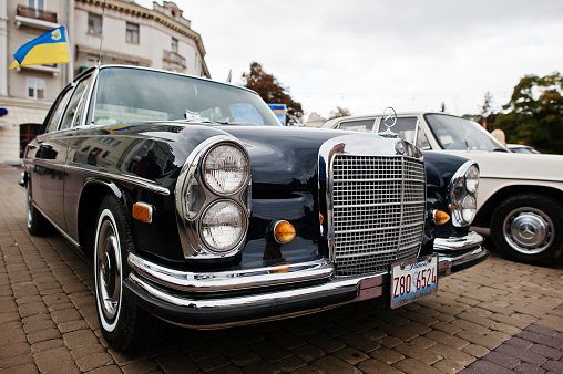 Tarnopol, Ukraine - October 09, 2016: Classic retro car Mercedes-Benz 280 S (W108), luxury cars produced by Mercedes-Benz from 1965-1972