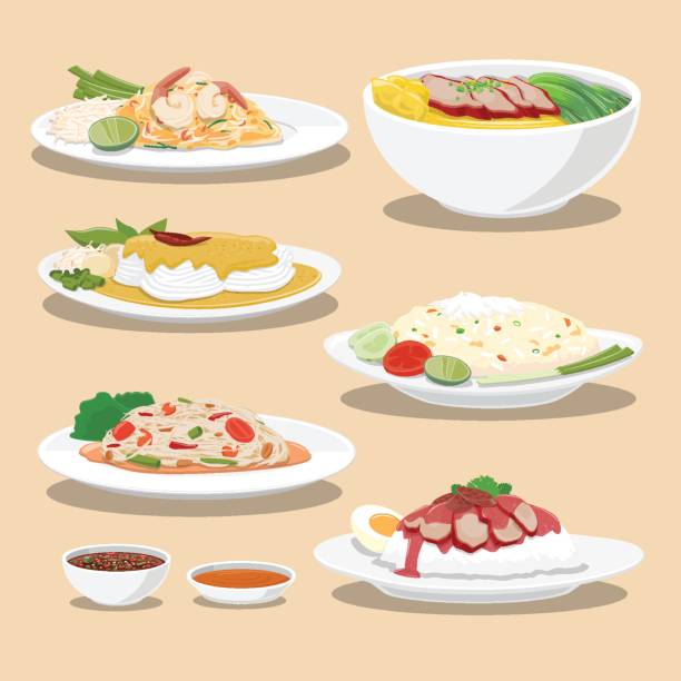 タイ文化食品 - chili pepper spice thailand food点のイラスト素材／クリップアート素材／マンガ素材／アイコン素材