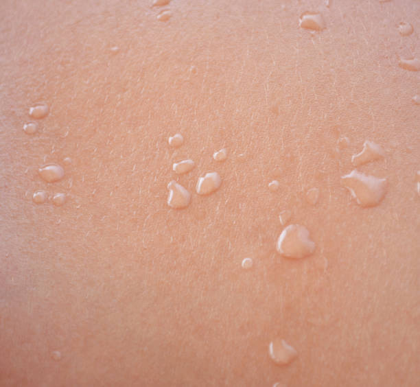 istock Water drops on human skin macro shot 651198562