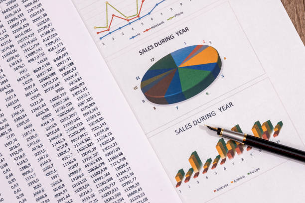 istock Financial Analysis with graphs, pen. annual budget. 651199292