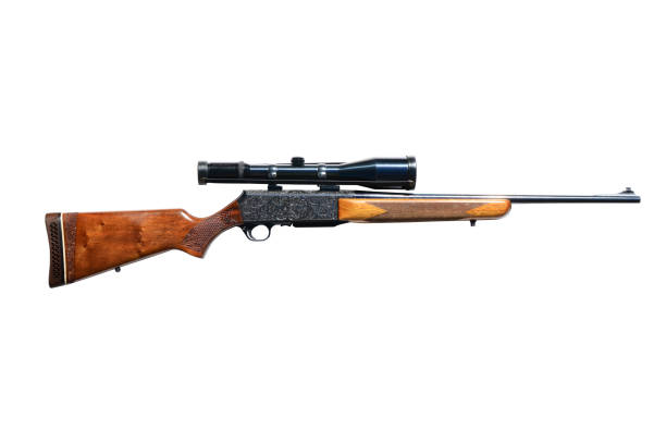istock Sniper rifle isolated on white background 651202174