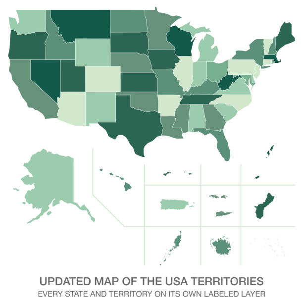 Updated Map Of The Usa Territories Stock Download Image Updated Map Of The Usa Territories 