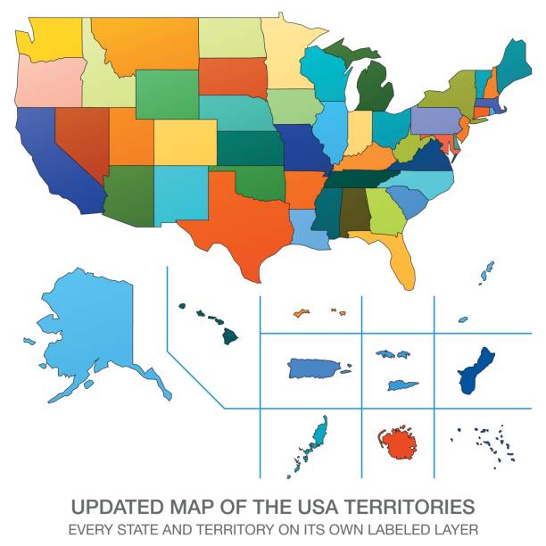 220 Us Map And Territories Stock Photos Pictures Royalty Free Updated Map Of The Usa Territories 