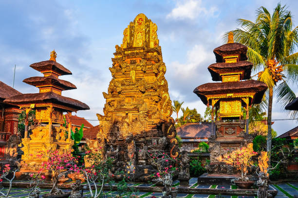 istock Sunset colors in Saraswati Temple in Ubud, Bali 651206252