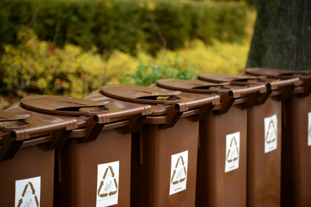 istock Recycle bins outdoors 651206474