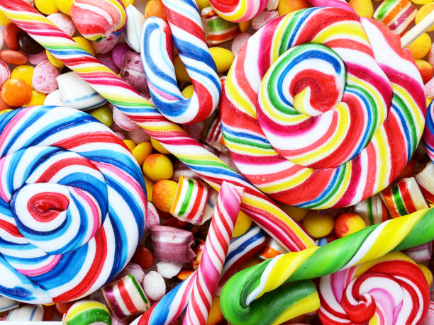 istock Multicolored background made of various colorful candies 651209334