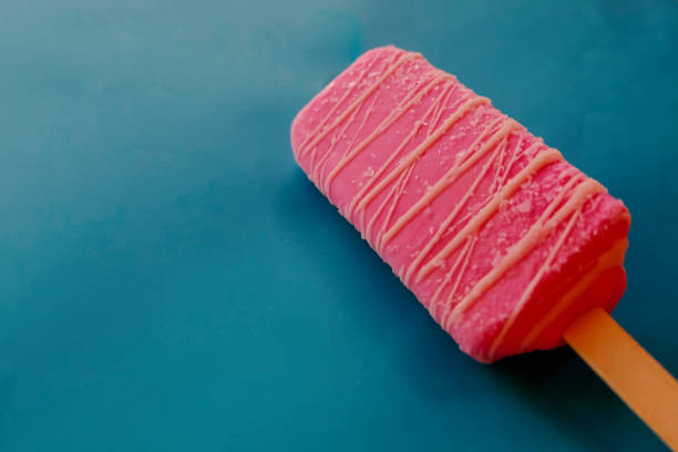 ice cream on blue background