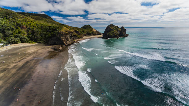 istock Aerial View Of Piha Beach. 651222314
