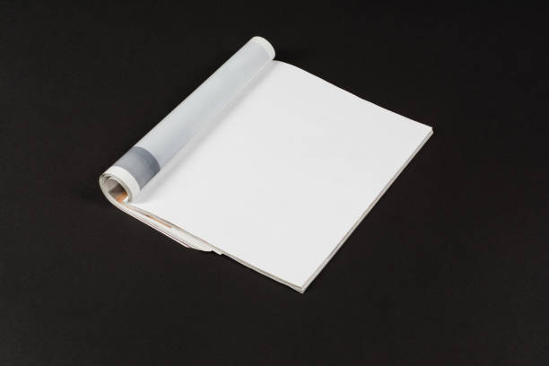 istock Mock-up magazines or catalog on natural black table background. 651233250