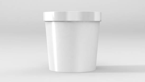 istock White Food Plastic Tub Container For Dessert 651235842