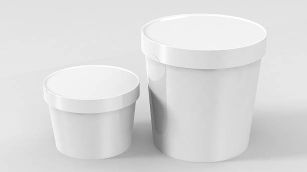 istock White Food Plastic Tub Container For Dessert 651235890