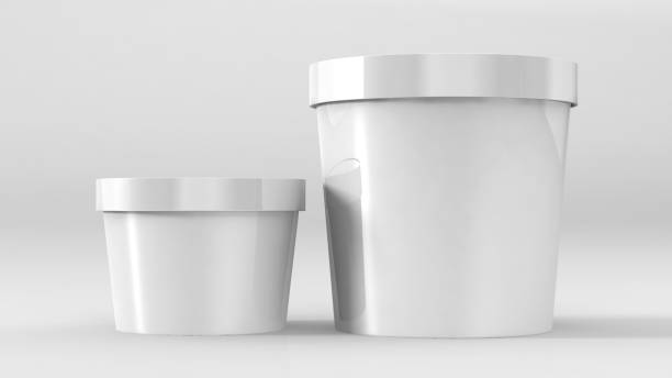 istock White Food Plastic Tub Container For Dessert 651235902