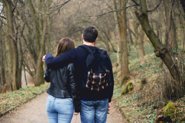 istock Couple in love in the forest 651239744