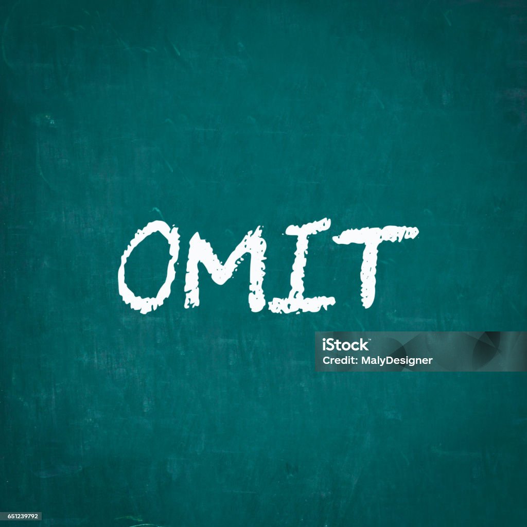 Adv Omit Omit Written On Chalkboard Stock Photo - Download Image Now ...