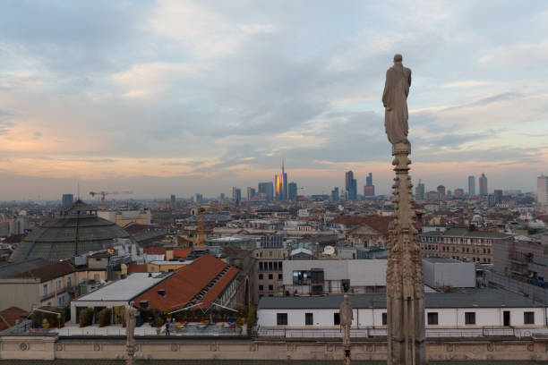 istock View on Milan feom the Duomo in the evening 651247250