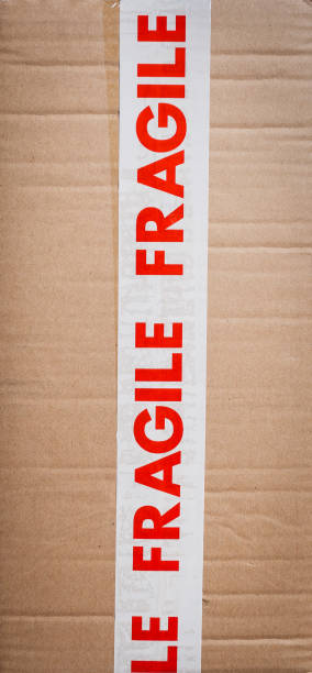 istock Carboard box with fragile tape 651254966