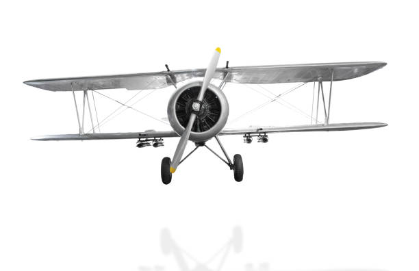 istock Old fighter plane isolated on white background with clipping path 651259412