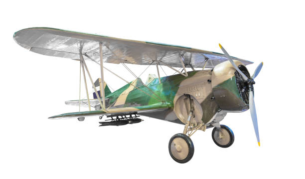 istock Old fighter plane isolated on white background with clipping path 651259954