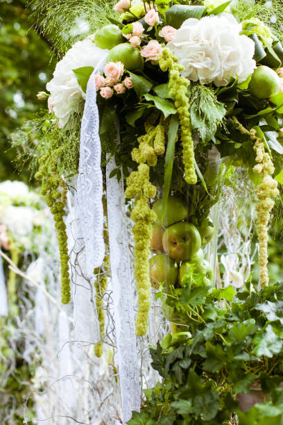istock Wedding floral decoration with apple 651262144