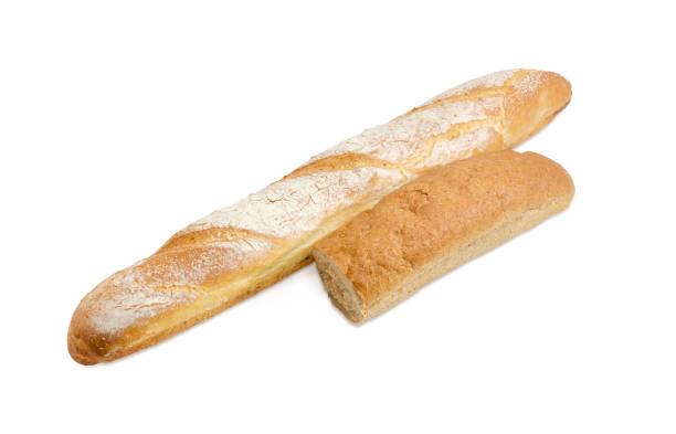 istock Baguette and half of long bread with bran 651284998