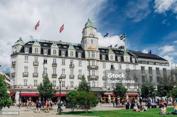 Grand Hotel Classical Style Building With White Granite Facade Stock Photo - Download Image Now