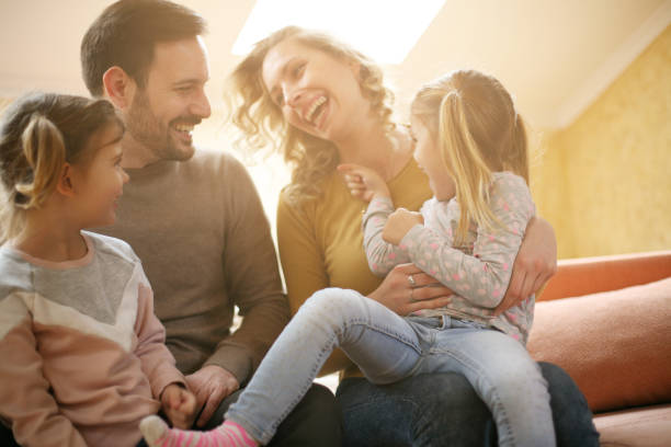 istock Happy family at home. 651312932