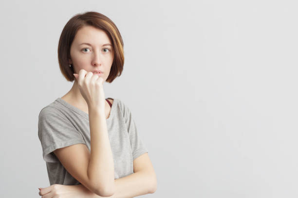 istock The girl looks forward in thought 651315074