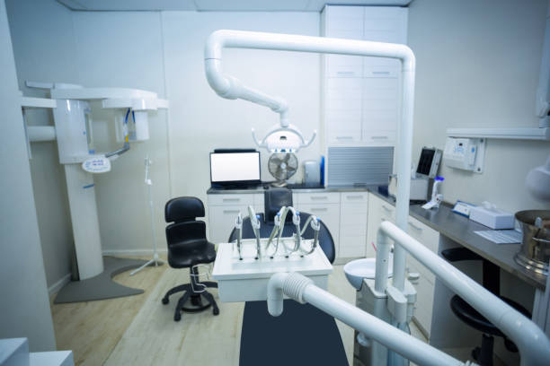 istock Professional dentistry chair and dentist tools 651315082