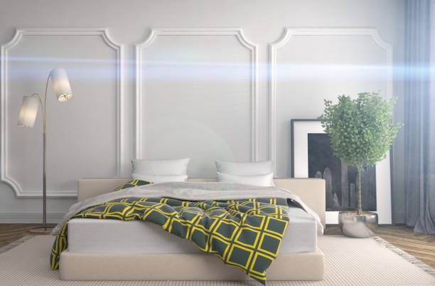 istock Bedroom interior. 3d illustration 651316750