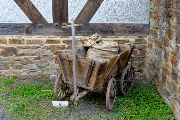 istock Ancient wooden cart 651319226