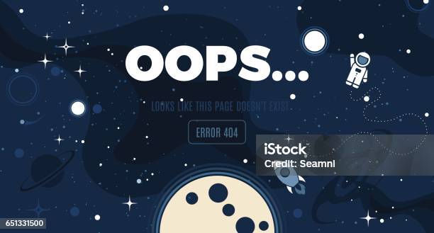 Vector Cosmos Background Design Stock Illustration - Download Image Now - Outer Space, Not Found - Error Message, Copy Space