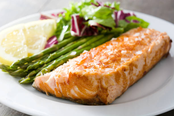 istock Grilled salmon fillet 651335194