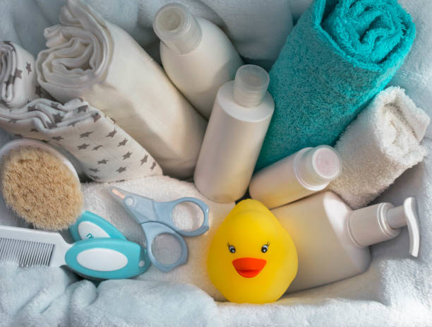 istock Baby accessories for hygiene 651338404